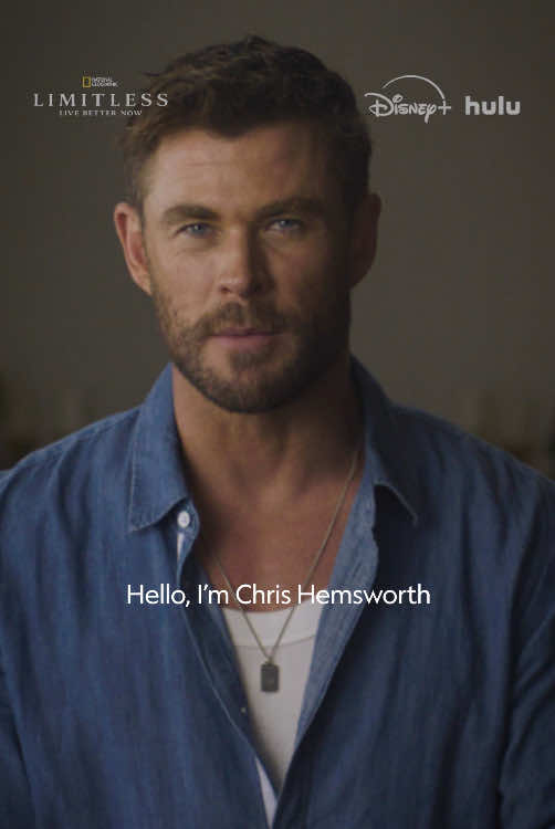 Here for a good time, AND a long time. Limitless: Live Better Now is now streaming on @Disney+ and @hulu. #LimitlessWithChrisHemsworth.