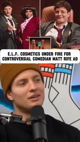 ELf cosmetics under fire for controversial comedian Matt Rife AD.#foryou #fyp #elf #mattrife #elf 