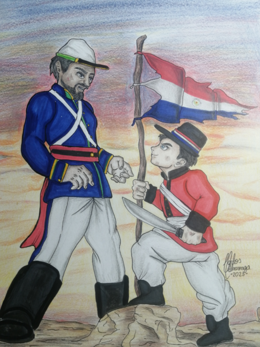 Homenajeando con este dibujo✏️🇵🇾 a los niños mártires de Acosta Ñú exaltando su heroísmo y su valor. En la República de Paraguay🇵🇾 se celebra el Día del Niño el 16 de agosto en conmemoración de la batalla de Acosta Ñú, en la que combatieron y fueron masacrados cientos de niños en el marco de la Guerra de la Triple Alianza. #paraguay #paraguay #acostañu #diadelniño #paratii 
