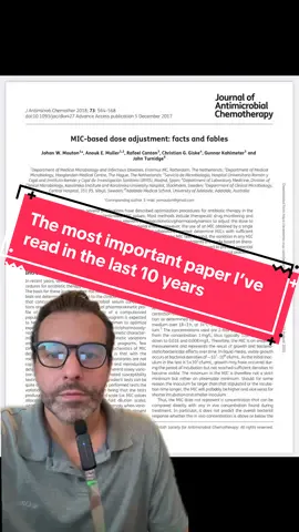 🔬🧫 MIC based dose adjustments, facts & fables - Trying to simplify it a little here so there are exceptions and it’s complicated, this is very eye opening as we try to make reasonable antibiotic dosing decisions. Remember MIC breakpoints also get changed and can be different from CLSI vs EUCAST. Which test is used matters. Read this article to learn more: https://doi.org/10.1093/jac/dkx427 #pharmacist #clinmicro #bugsandsrugs #pharmtok #microbiology 