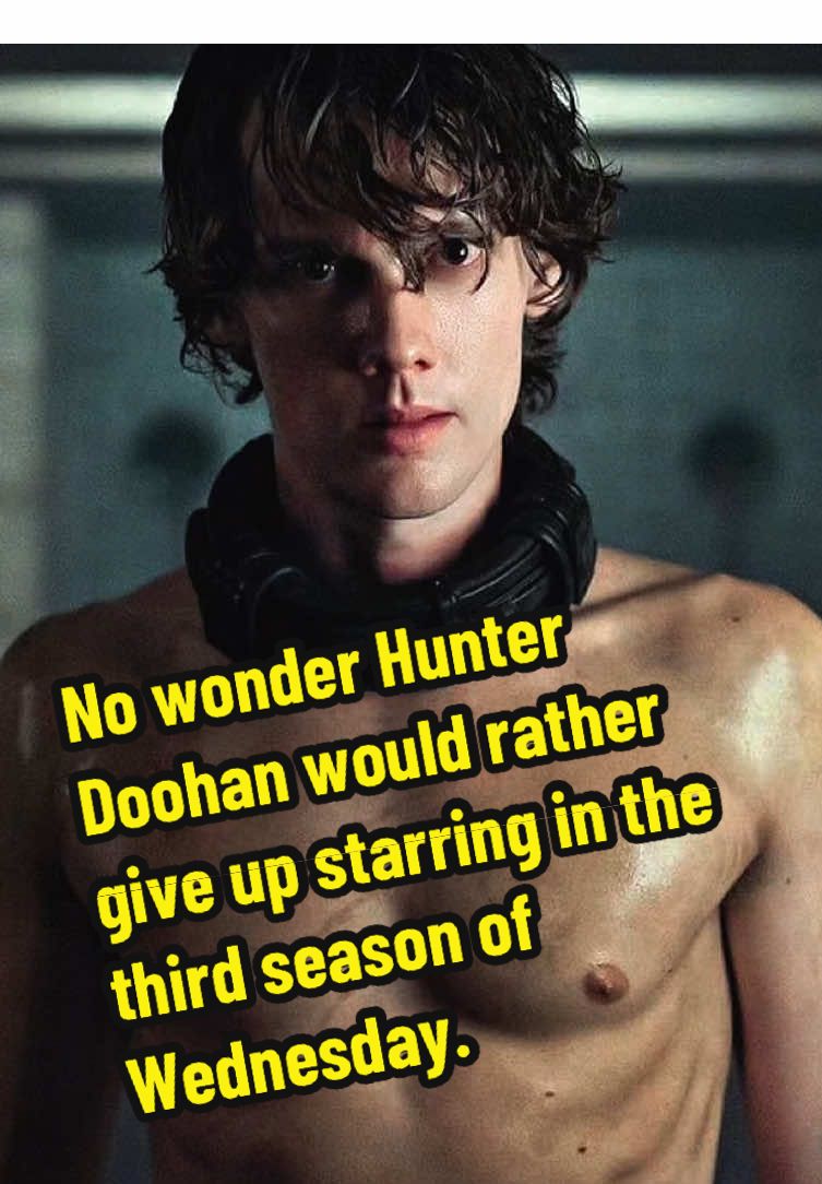 No wonder Hunter Doohan would rather give up starring in the third season of Wednesday than divorce his husband Fielder.. #wednesday #hunterdoohan #jennaortega #wednesdayaddams  #usa 