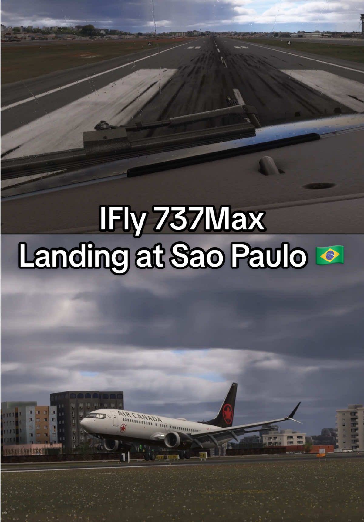 Air Canada Ifly 737 Max Landing at Sao Paulo 🇧🇷 Congonhas Airport Msfs24 #aircanada #ifly737max #msfs #brazil #saopaulo @Air Canada 