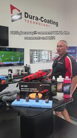 Over $500 in free stuff in the DIY CERAMIC COATING PACKAGE! Comment WIN in the comments! winner drawn sept 1st. make sure you follow us also to win. DA POLISHER FINAL POLISH ORANGE FOAM PAD GRAPH-X6 5 YEAR CERAMIC Trim Coat ceramic glass x pro wheel armor nano extreme  2 edgeless towels clay lube pre wash soap 100g clay bar DURA-COATING. c om  #detailer #detailing #cars #detailingcars #car #truck #trucks #suv #dodge #Chevy #Ford #gmc #bmw #Mercedes #detailers #detailersoftiktok 