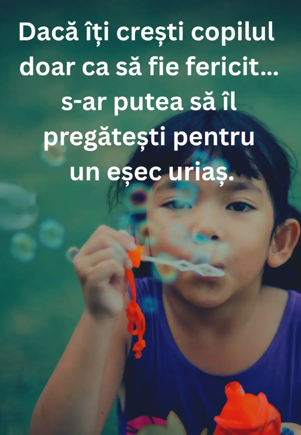 Dacă îți crești copilul doar ca să fie fericit… s-ar putea să îl pregătești pentru un eșec uriaș. Lumea nu are nevoie doar de copii fericiți, ci de copii puternici mental, care știu cum să facă față eșecurilor, respingerilor și frustrărilor. 📖 