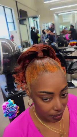 Sleek ponytail w/ her real hair!!! 