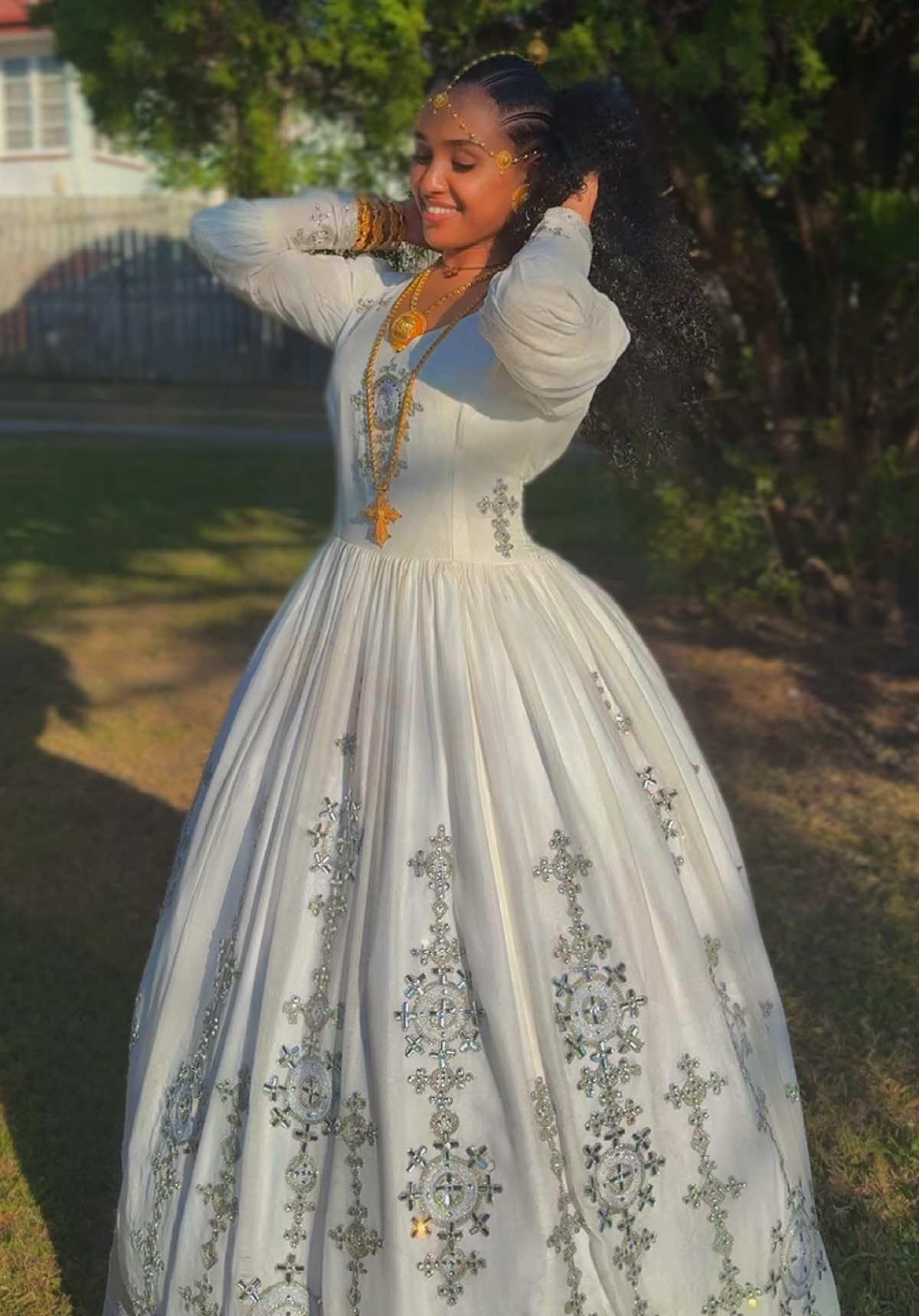 When tradition meets the aisle 🤍 #bride #habeshabride #habeshawedding #eritreantiktok 