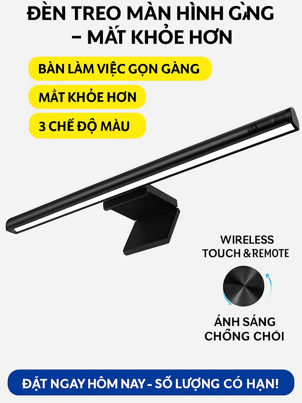 💡 Bàn làm việc gọn gàng – mắt khỏe hơn với Đèn treo màn hình Lymax L1 🌟 ✨ Điều khiển Wireless Touch & Remote tiện lợi 🎨 3 chế độ màu phù hợp mọi nhu cầu 👀 Ánh sáng chống chói – bảo vệ mắt tối đa 📌 Lắp siêu nhanh, không tốn diện tích bàn ⚡ Đã đến lúc nâng cấp góc làm việc của bạn! #DenTreoManHinh #LymaxL1 #DenHocChongChoi #PhuKienMayTinh #SetupBanLamViec #DenChoLaptop #DeskSetupVN #GocLamViecDep #PCSetup #PhongHocDep #TikTokShop