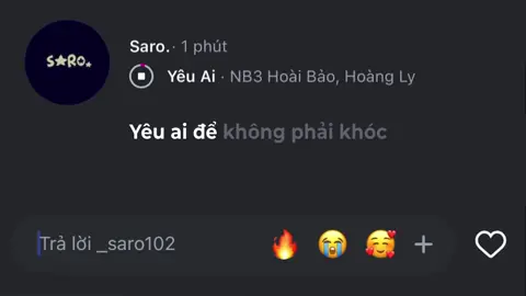 Yêu ai để không phải khóc? #_saro102 #lyrics #nhachaymoingay #xuhuong 