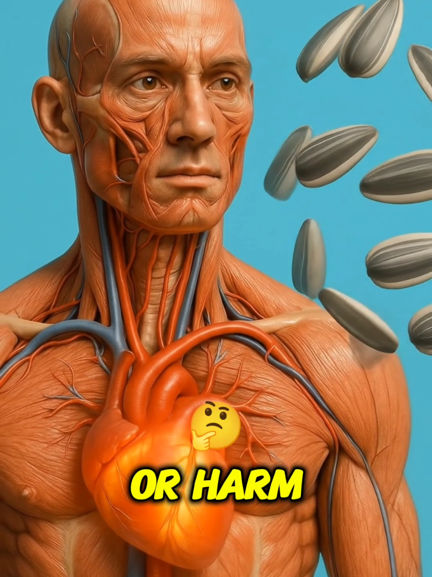 Science in action. What happens while eating sunflower seeds inside of your body? #humanbody #anatomy #3danimation #sciencetok #aiart 