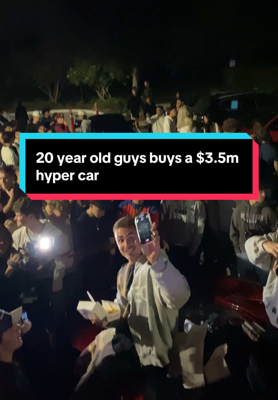 20 years old TJR buys a $3.5m Bugatti sits on it to eat in out burger #koenigsegg #agera #foryoupage #fyp 