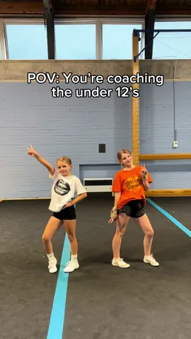 ℂ𝕠𝕒𝕔𝕙𝕚𝕟𝕘 𝕥𝕙𝕖 𝕦𝕟𝕕𝕖𝕣 𝟙𝟚’𝕤!🙄😂 The younger athletes always keep our coaches on their toes! #chaos #cheerleading #chaoscheer #cheer #sport       