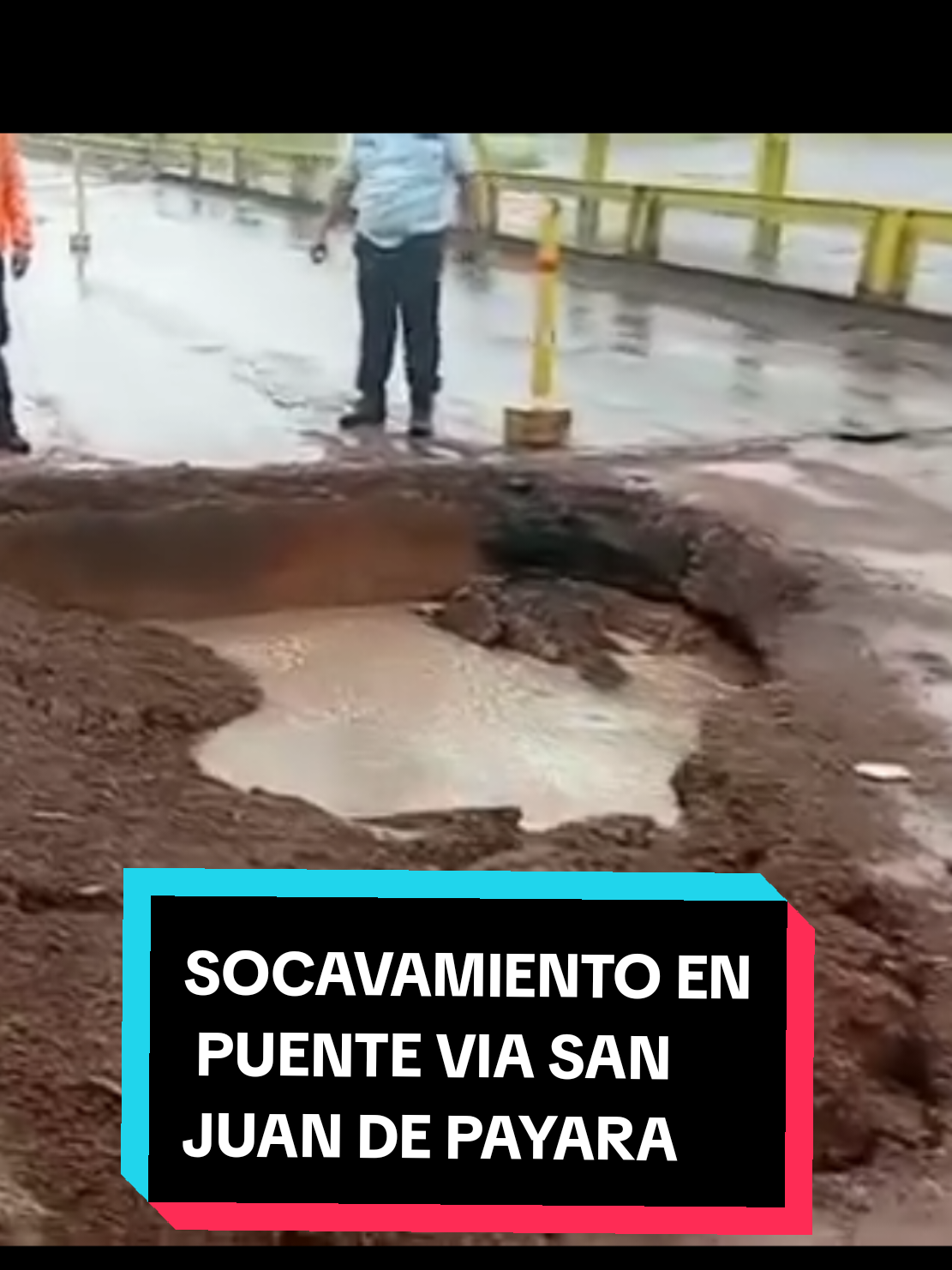 #Atencion Último Minuto así se encuentra a esta hora #15Agosto  el #puente vía San Juan de Payara a tomar previsiones con el paso #Vehicular