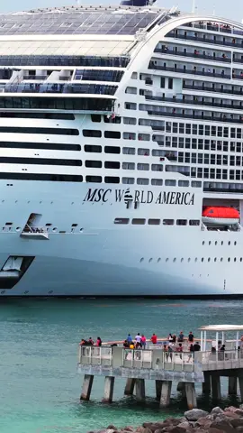 Look at that size! 😱 #mscworldamerica #thecruisespotter #msccruises #cruisetok #setsailtoday 