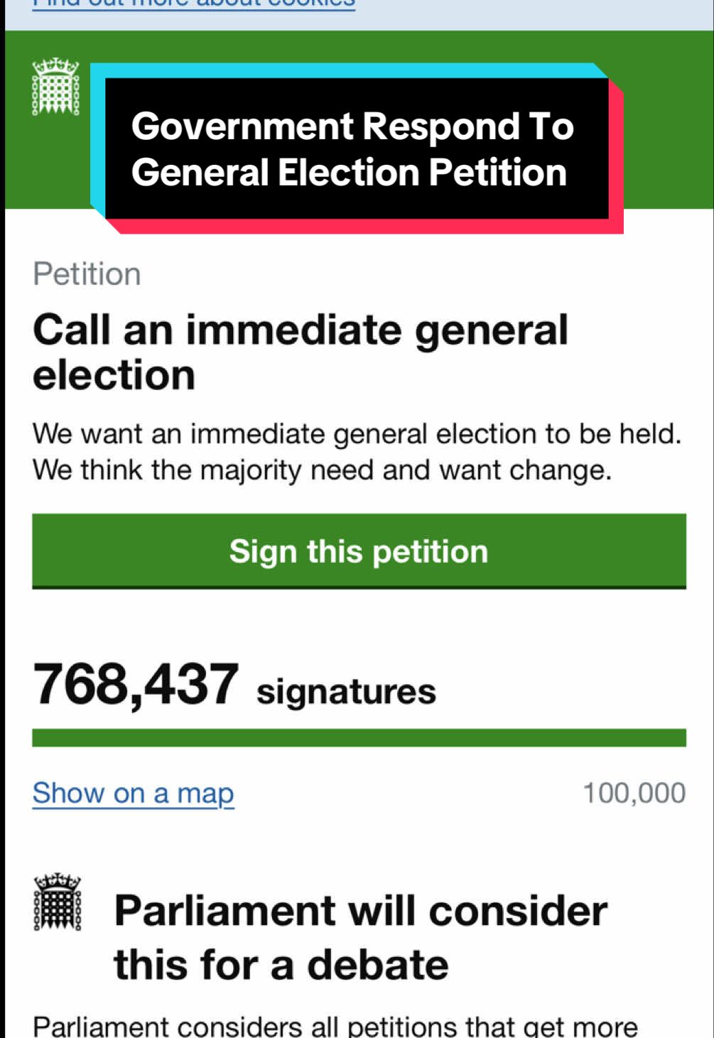 Government responds to general election petition 🤔 #keirstarmer #primeminister #government #ukgovernment #generalelection #petition 