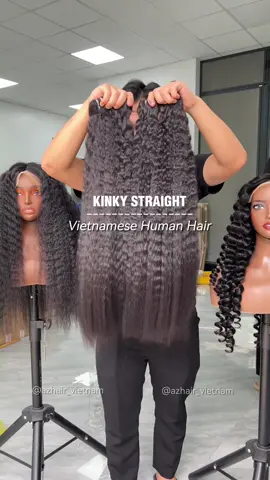 Kinky straight hair bundles for make wig  #rawvietnamesehair #humanhair #bonestraight #kinkystraight #hairreseller 