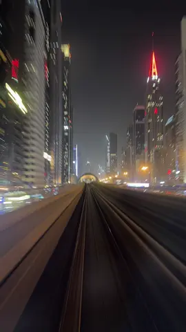 Dubai metro Night view 