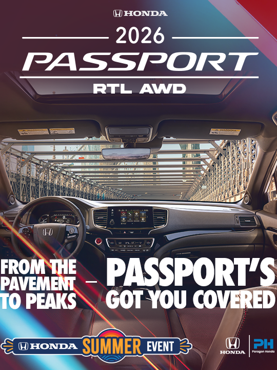 Rain, snow, or sunshine—the 2026 Honda Passport is built for it all. #passport #honda #weather Advanced traction control and a smart powertrain make rough roads feel smooth.  And with features like a progressive elevation gauge and customizable layouts, it’s not just capable—it’s personal. Wherever the weather takes you, this SUV is ready. 🏞️ #paragonhonda #fyp #rain #snow