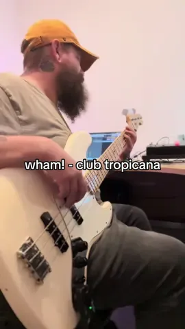 should there be more slap bass breaks in modern pop? 🤨  #wham #georgemichael #slapbass #basssolo #80s @Fender 