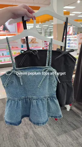Denim peplum tops at Target 💙 #targetfinds #targetstyle #shopping #summertop 