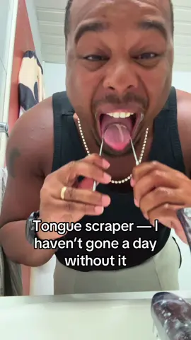 I never leave home without a tongue scraper 