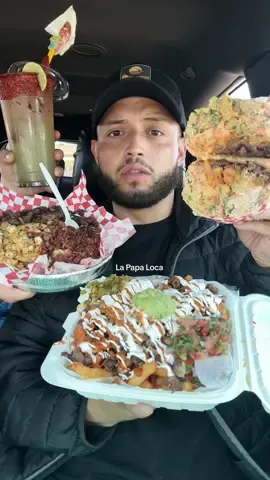 Trying @La Papa Loca For The First Time!! Watsonville, CA | Loaded Baked Potato, Asada Fries, California Burrito, and a Michelagua 🔥        2001 Freedom Blvd Freedom, CA  95019 #foodreview #foodtiktok #bakedpotato #loadedfries #mexicanfood 