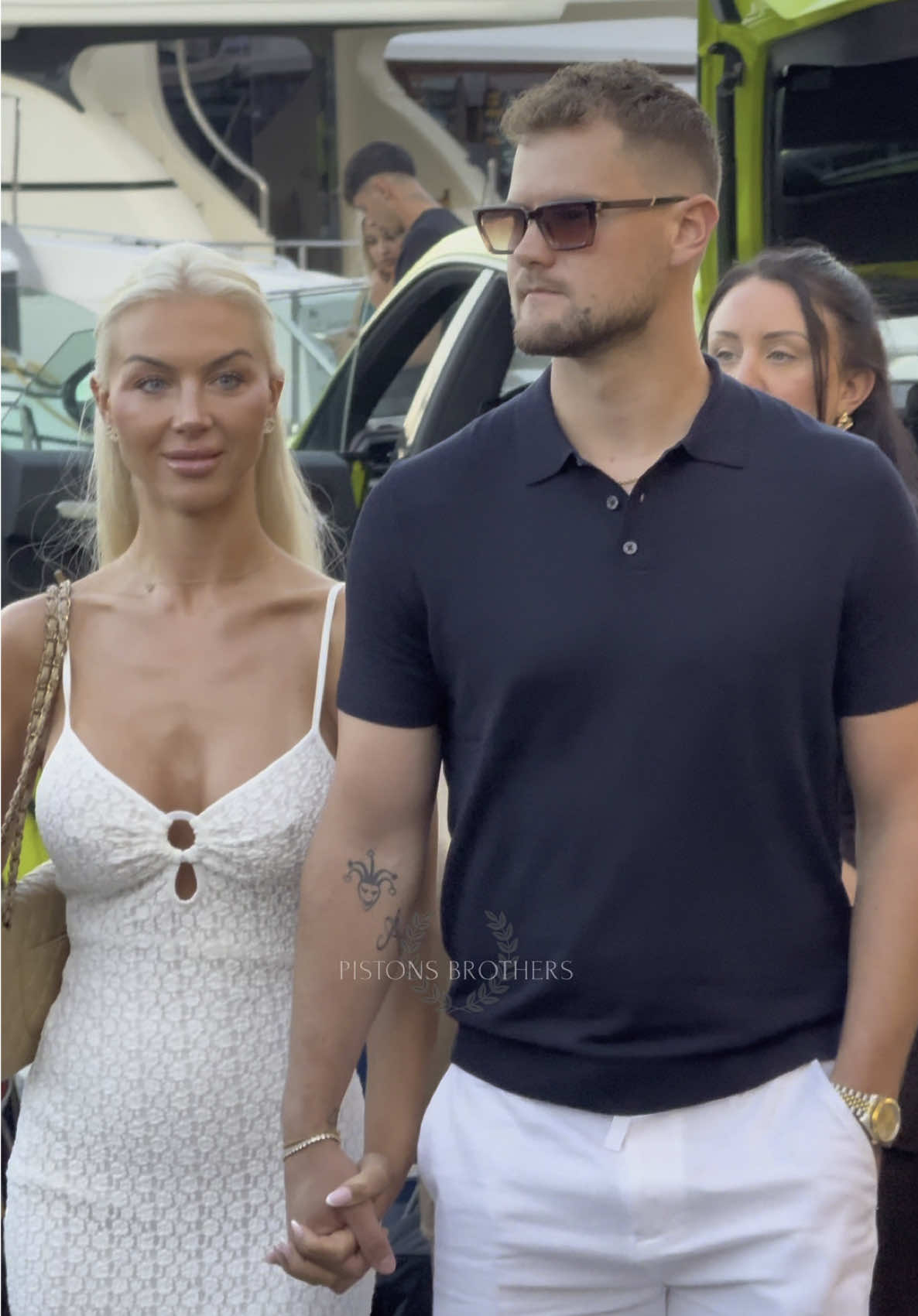 Beautiful lovely rich couple walking through Puerto Banus 🥂✨ #marbella #billionaire #Lifestyle #luxury #girls 