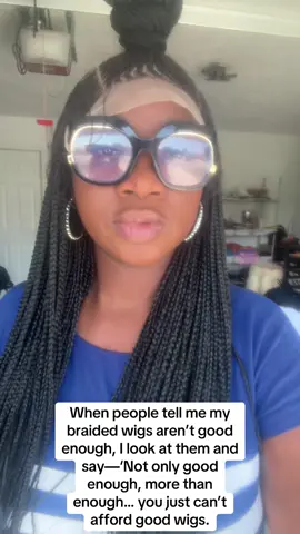 “When people tell me my wigs are not good enough, I tell them—not only am I good enough, my wigs are more than enough!” #BraidedWigs #CustomWigs #WigSlay #MoreThanEnough #ProtectiveStyle          