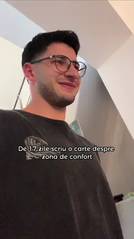 Ziua 17 din scrierea noii mele cărți despre zona de confort. Vreau să te fac să privești altfel tot ce știi despre ea. Concluzia de azi: Toată lumea îți spune să ieși din zona de confort. Ca și cum ar fi o celulă de închisoare – un loc întunecat unde nu crești, nu înveți, nu evoluezi. Dar cine a zis că e o idee proastă să fii confortabil? Eu cred altceva: zona de confort e bună. Dar numai dacă știi să o personalizezi. Primul pas e să înțelegi că problema nu e confortul. Problema e stagnarea sau autosabotarea. Diferența e uriașă. #challenge #daily #Vlog #sport #mentalcoach      