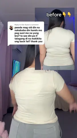 Replying to @Elle Styles Natakpan talaga nitong seamless bra na to yung mga BACKFAT ko perfect talaga to lalo na sa mga fitted na damit eh! #bra #backfat 