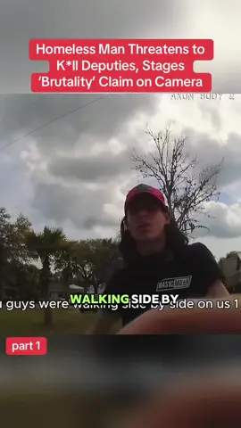 Homeless Man Threatens to K*ll Deputies, Stages ‘Brutality’ Claim on Camera #cops #police #policeofficers #foryou 