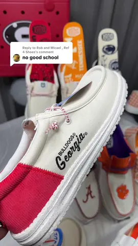Replying to @Rob and Micael , Ref 4 Shoes Repping your favorite school team just got way more comfortable — HEYDUDE Collegiate Slip-Ons are HERE! HEYDUDE Wally and Wendy Collegiate Slip on Shoes - Check for your Favorite College - 20+ Different ones available right now #HEYDUDECollegiate #football #HEYDUDEpartner  #CollegeFootball  #tiktokshopcreatorpicks @HeyDude 