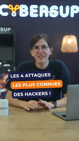 Quelles sont les 4 attaques les plus connues parmi les pirates ? 💻🤖💥 #attaque #hacker #hack #cyber #cybersecurite  