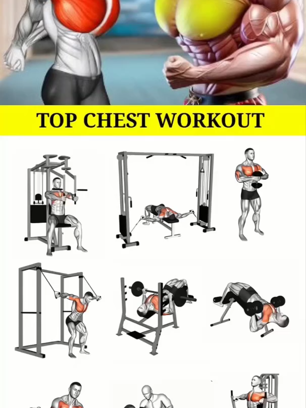 Effective Top Chest Workout #GymTok #muscle #exercise #Fitness #workout #workoutroutine #workouttips #fit #fitnesstips #legs #Chestworkout #Chest