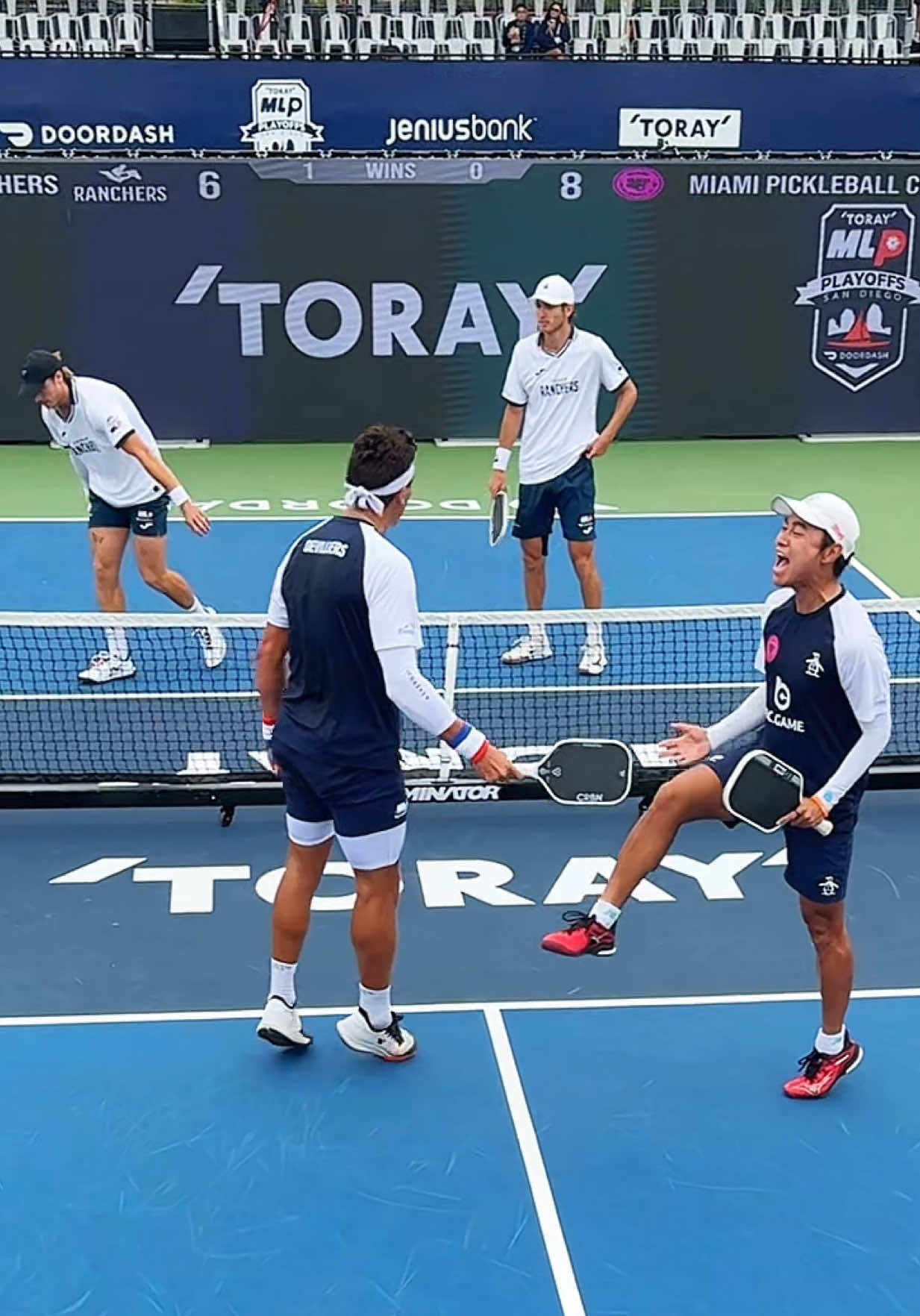 There might not be a more likable, interesting, and exciting men’s doubles pairing than Jay Devilliers and Yūta Funemizu right now. Pure cinema. 🎥 @Jay Devilliers @【公式】船水雄太/プロソフトテニス選手 @Major League Pickleball #pickleball #pickleballhighlights #pickleballtiktok #pickleballpro #pickleballtournament 