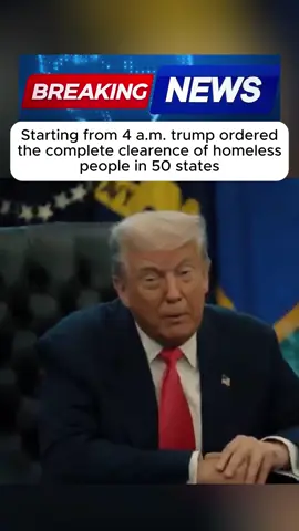 TRUMP ORDERED THE COMPLETE CLEARENSE OF HOMELESS PEOPLE IN 50 STATES! #news #breakingnews #eua #usa🇺🇸  #us #trump #homelesspeople #LearnOnTikTok #newstory 