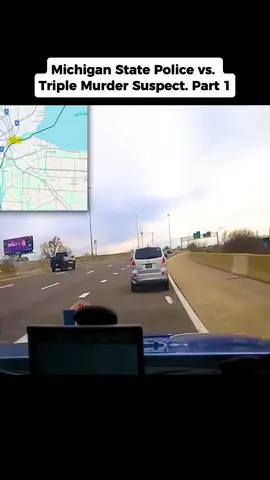 Michigan State Police Vs. Triple Murder Suspect #fyp #cops #police #copsoftiktok #crime 