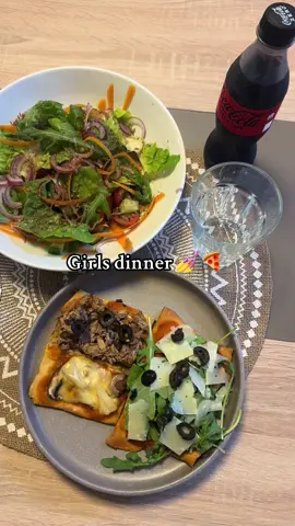Who else loves salad with pizza?