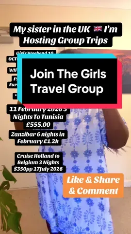 Ladies who love group travel — this one’s for you! ✈️💃 Open to UK Residents. Need a visa? No stress — we can help you apply for your Schengen visa ✅ Life is busy, so we’ve made it easy: 💼 Choose the trip that fits your schedule & budget 💳 Payment plan available ✨ Comment TRAVEL to join our next escape and make memories that last a lifetime! #grouptraveluk #schengenvisahelp #schengen #blackwomantravel #travelover50  