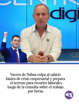 Salario básico en la mira: el discurso de Noboa para justificar su reforma laboral futura de ganar la consulta popular. #ADN #Ecuador #NOBOA #TODONO #CONSULTAPOPULAR 