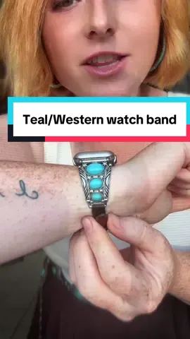 CUTE western feel - teal leather watch band! #teal #western #tiktokshop #creator #contentcreator 