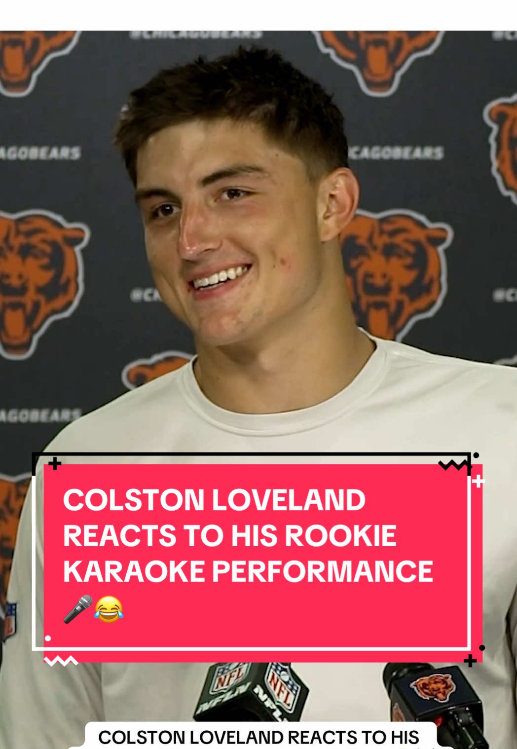 Colston Loveland killed that 👏😂 #chicagobears #trainingcamp #nfl 
