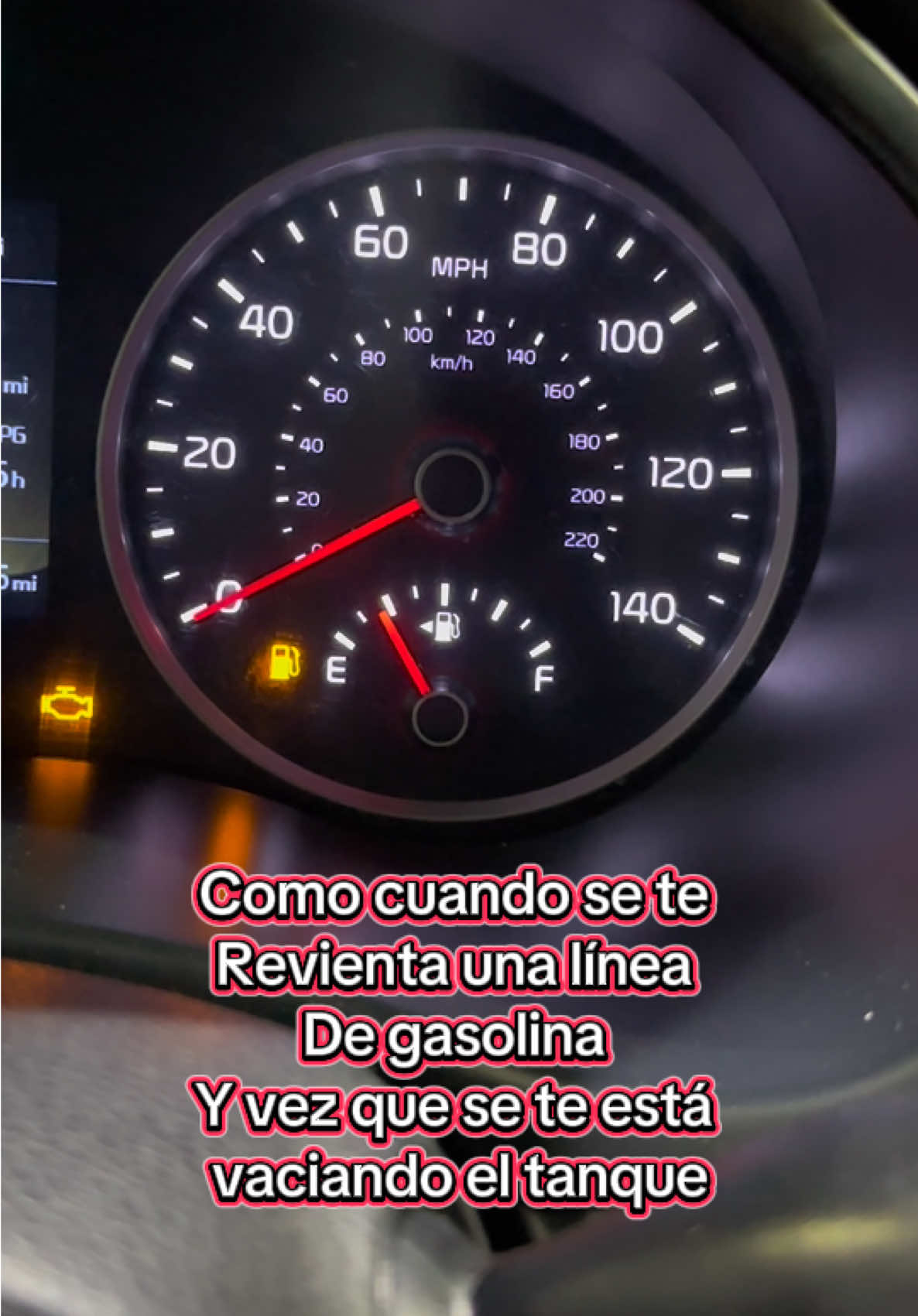 Espero que esto no le pase a nadie , se me tiró toda la gasolina 