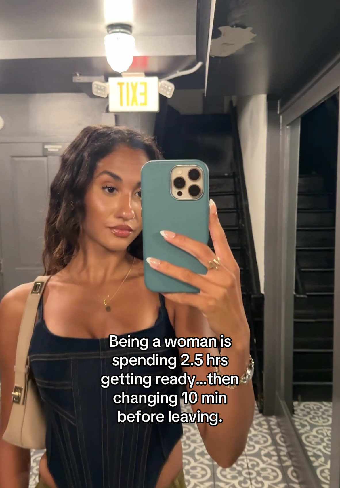 Me: Finally ready. Also me: Nope. #beingawoman #girlhood 