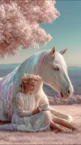 How about tea with a unicorn? Que dirais-tu d’un thé avec une licorne ? #creatorsearchinsights #fyp #licorne #drIAm #aestheticvideos