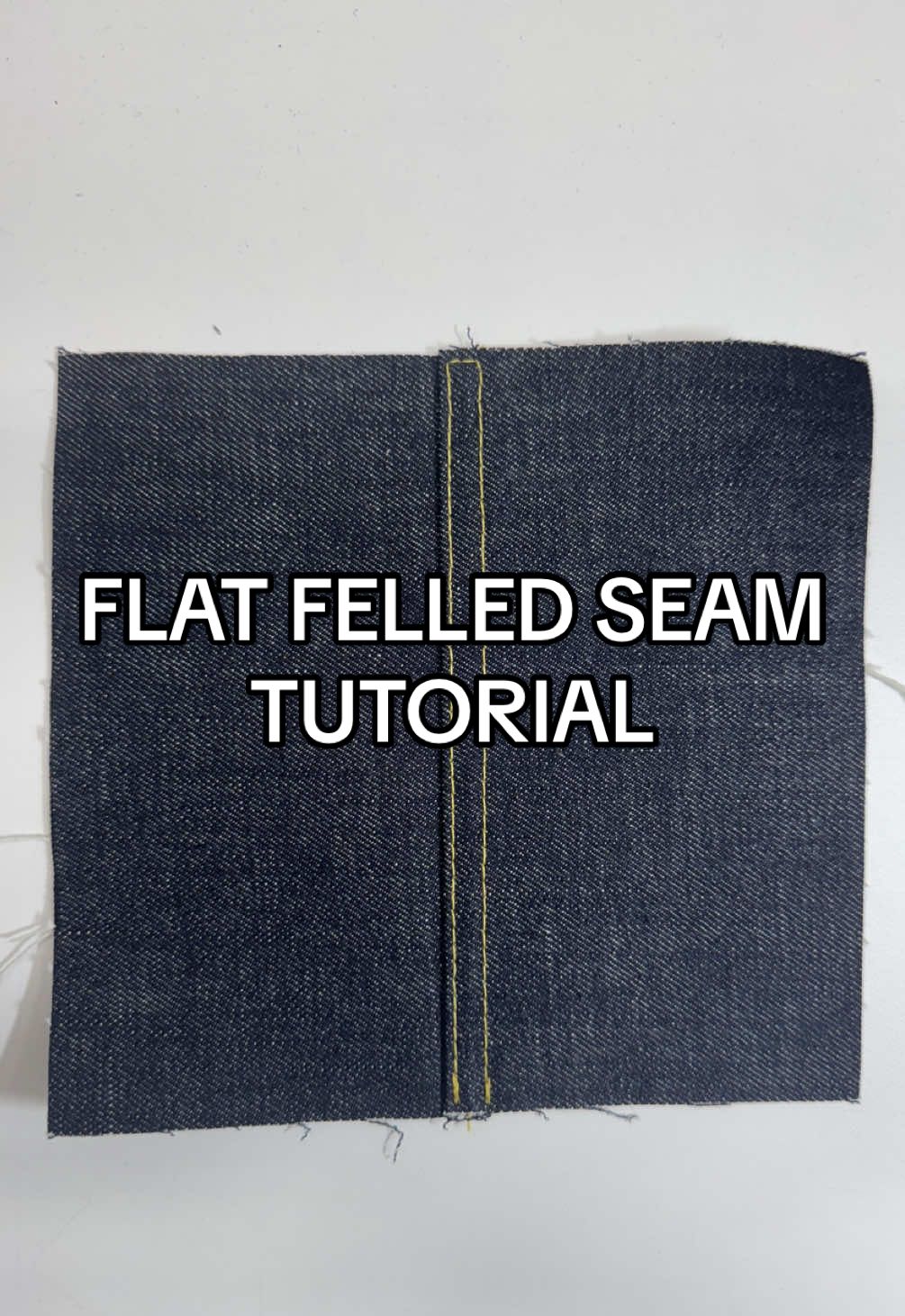 Replying to @georgie Flat felled seam tutorial! This is the method I use with a regular straight stitch machine. Hope it helps! #flatfelledseam #fashiontiktok #fashiondesign #sewing #sewingtutorial  