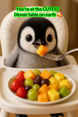This baby penguin just won Snack time forever 🐧❤️ #babypenguin #penguintok #snackattack #dailydoseofcute #fyp 