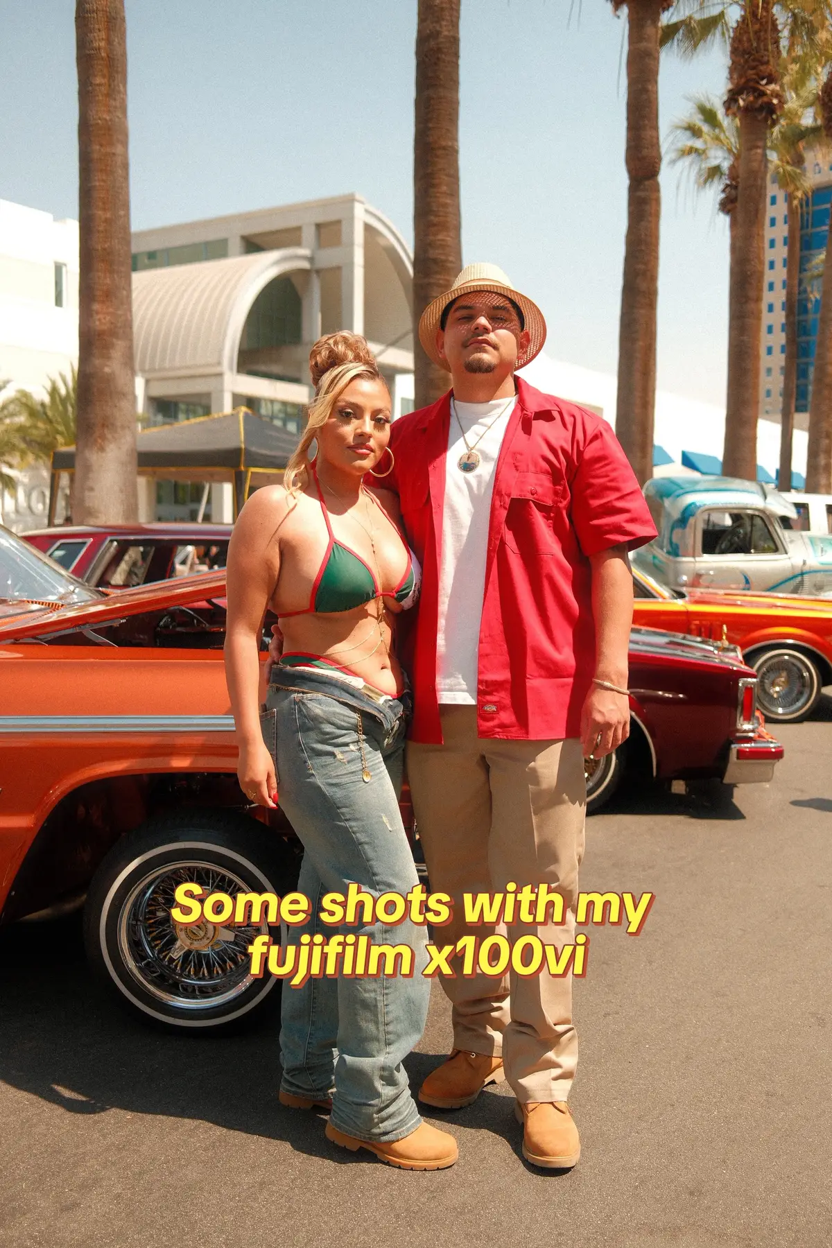 Come take some pics with me and my fujifilm x100vi  #fujifilmx100vi #chicano #palmtrees #lowrider 