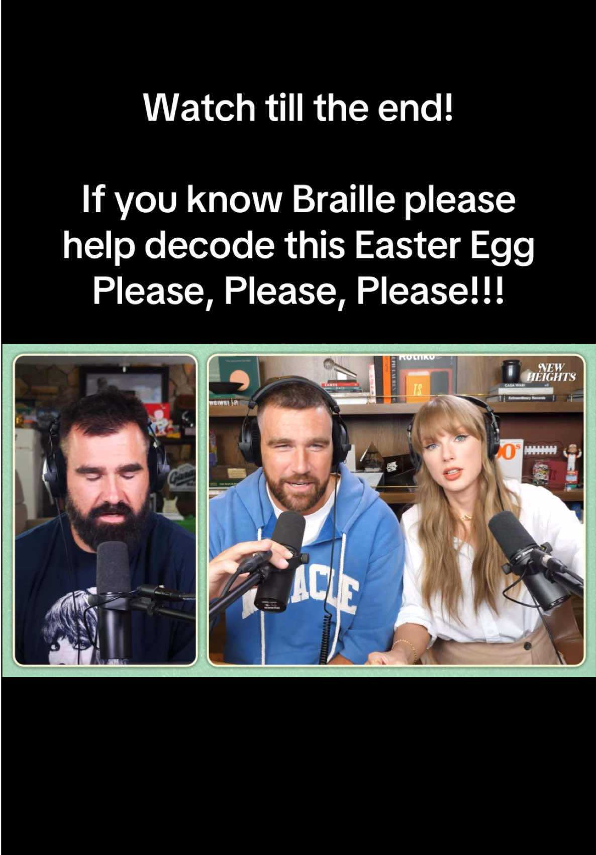 She basically said go look for this missed Easter egg! IYKYK ☺️😉 #braille #eastereggs #swifttok #newheightspodcast #taylorswift 