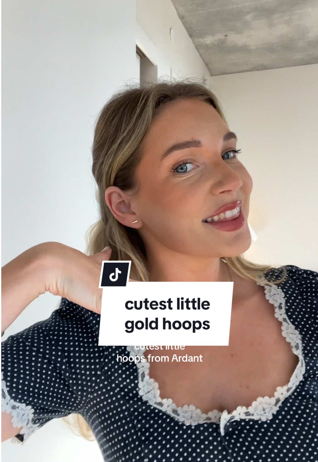 cutest little gold hoops from @ARDANT 🪽🤍 #ardantmuse 