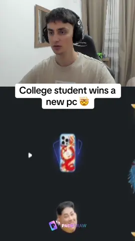 College student wins a new pc 🤯 #kickstreaming 